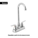 Mezcladora lavabo 4' cromo, tipo bar, palanca, FOSET AERO