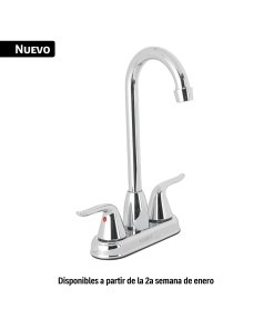 Mezcladora lavabo 4' cromo, tipo bar, palanca, FOSET AERO