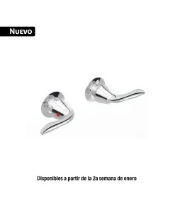 Juego 2 manerales palanca para regadera, cromo, FOSET AERO