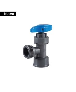 Llave angular plástica 1/2' multivuelta, maneral azul, BASIC