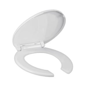 Asiento redondo para WC,cierre lento, abierto,blanco,ELEMENT