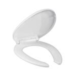 Asiento alargado para WC,cierre lento,abierto,blanco,ELEMENT