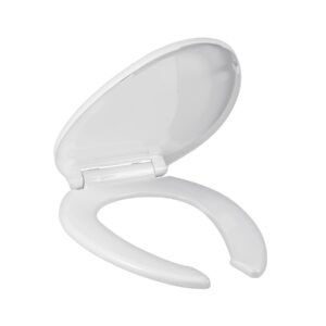 Asiento alargado para WC,cierre lento,abierto,blanco,ELEMENT