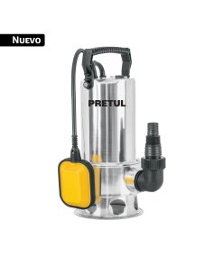Bomba sumergible acero inoxidable,agua sucia,1-1/2HP, PRETUL