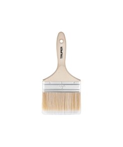 Brocha cerdas sintéticas 5' corte recto, mango de madera