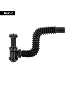 Céspol de bote de ABS con contra, cromado, para lavabo, FOSE