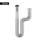 Céspol flexible de ABS con contra, cromado,para lavabo, FOSE