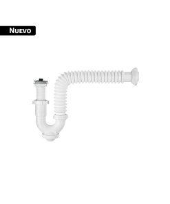 Céspol semi rígido de PP con contra, para lavabo, FOSET