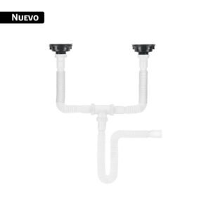 Céspol flexible doble con contracanastas de acero inoxidable