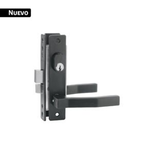 Cerradura para perfil de aluminio, llave-llave, negra