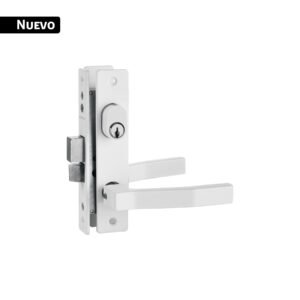 Cerradura para perfil de aluminio, llave-llave, blanca
