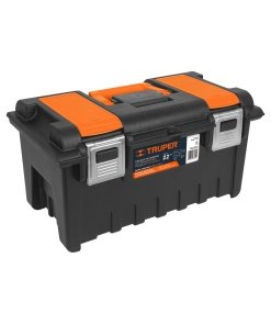 Caja p/herramienta 22' c/compartimentos y broches metálicos