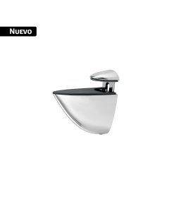 Clip pelícano para vidrio, grande, cromo, par, HERMEX