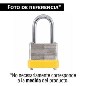Candado laminado, 30 mm, gancho largo, blíster, HERMEX BASIC