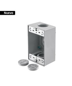 Condulet rectangular 1' tipo FS de 3 salidas, VOLTECK