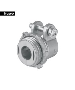 Conector recto 3/8' para tubo flexible metálico, VOLTECK