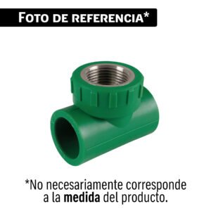 Tee hembra de PPR 3/4' con inserto metálico, FOSET