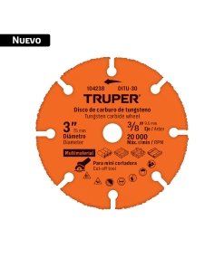 Disco 3' multimaterial de carburo de tungsteno, TRUPER