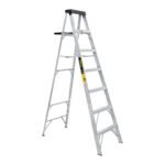 Escalera de tijera tipo III 6 escalones y bandeja, PRETUL