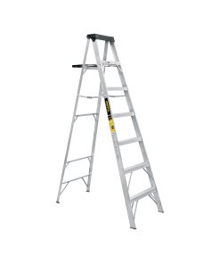 Escalera de tijera tipo III 6 escalones y bandeja, PRETUL
