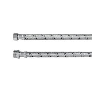 Manguera para boiler, acero inox. 1/2'H x 3/4'M, 60 cm