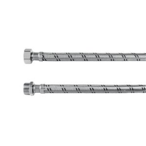 Manguera para boiler, acero inox. 3/4'H x 3/4'M, 80 cm