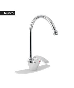 Monomando para fregadero, ABS, cuello curvo, BASIC