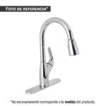 Monomando para fregadero, ABS, cuello alto, BASIC