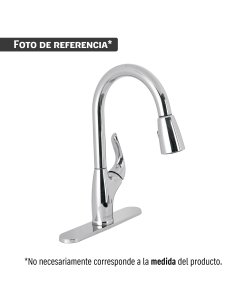 Monomando para fregadero, ABS, cuello alto, BASIC