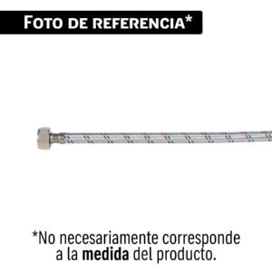 Manguera para WC de aluminio, 7/8 x 7/8', 35 cm, BASIC