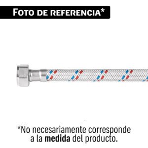 Manguera para WC de aluminio, 7/8 x 7/8', 50 cm, BASIC