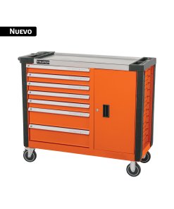 Gabinete metálico móvil, 7 cajones, capacidad 350 kg, TRUPER