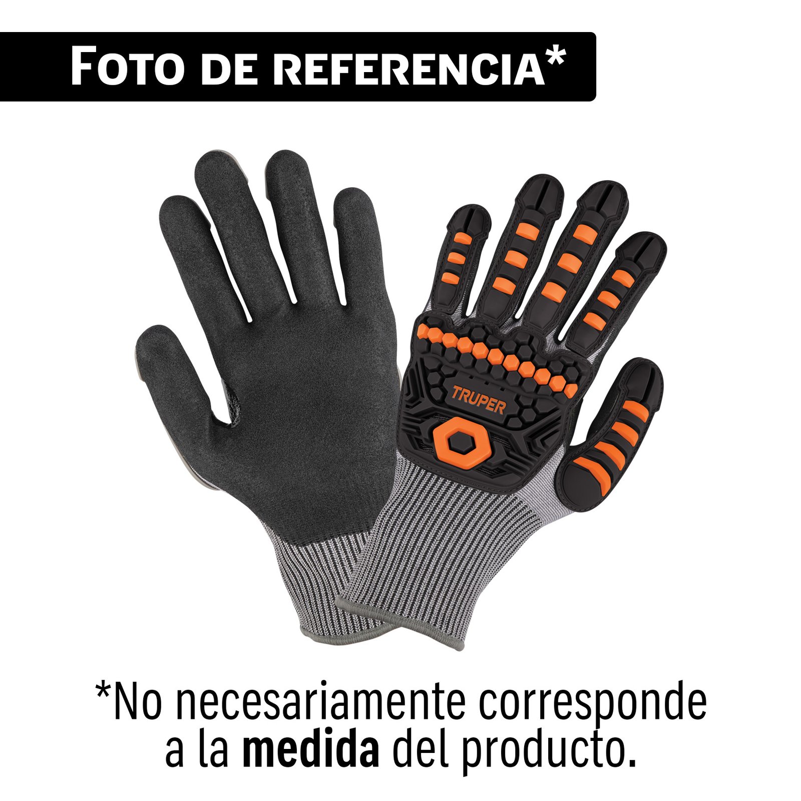 Guantes con protección anti-impacto TPR y nitrilo, M, TRUPER