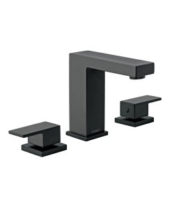 Mezcladora para lavabo taladros separados, negro, FOSET KUBO