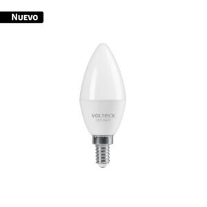 Foco LED tipo vela 4W (25W), luz blanca brillante 6500K, E12