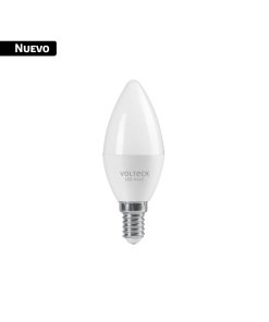 Foco LED tipo vela 4W (25W) 2400K luz ámbar, E14, VOLTECK