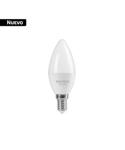 Foco LED tipo vela 4W (25W), luz blanca brillante 6500K, E14