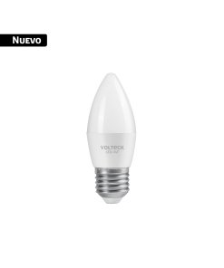 Foco LED tipo vela 4W (25W), luz blanca brillante 6500K, E27