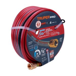 Manguera 1/2' super reforzada 4 capas 30 m conexiones metal