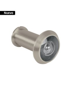 Mirilla de seguridad, 180°, lente de vidrio, níquel satín