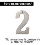 Número 2 de latón sólido 4', níquel satín, HERMEX