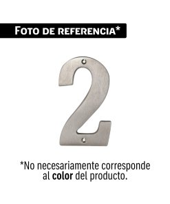 Número 2 de latón sólido 4', níquel satín, HERMEX