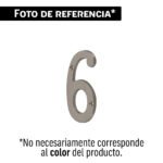 Número 6 de latón sólido 4', níquel satín, HERMEX