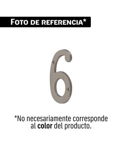 Número 6 de latón sólido 4', níquel satín, HERMEX