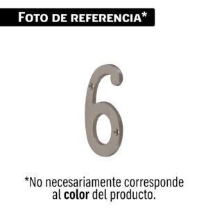 Número 6 de latón sólido 4', níquel satín, HERMEX