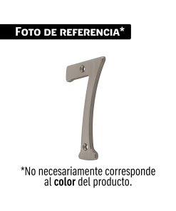 Número 7 de latón sólido 4', níquel satín, HERMEX
