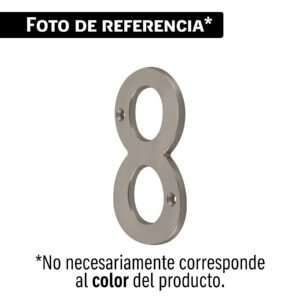 Número 8 de latón sólido 4', níquel satín, HERMEX