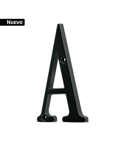 Letra A de latón sólido 4', negro, HERMEX
