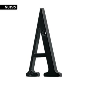 Letra A de latón sólido 4', negro, HERMEX