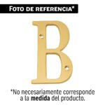 Letra B de latón sólido 4', latón brillante, HERMEX